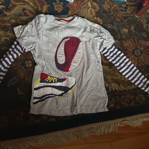 Mini Biden Ling Sleeve Football Tee sz 9-10Y - Picture 1 of 5